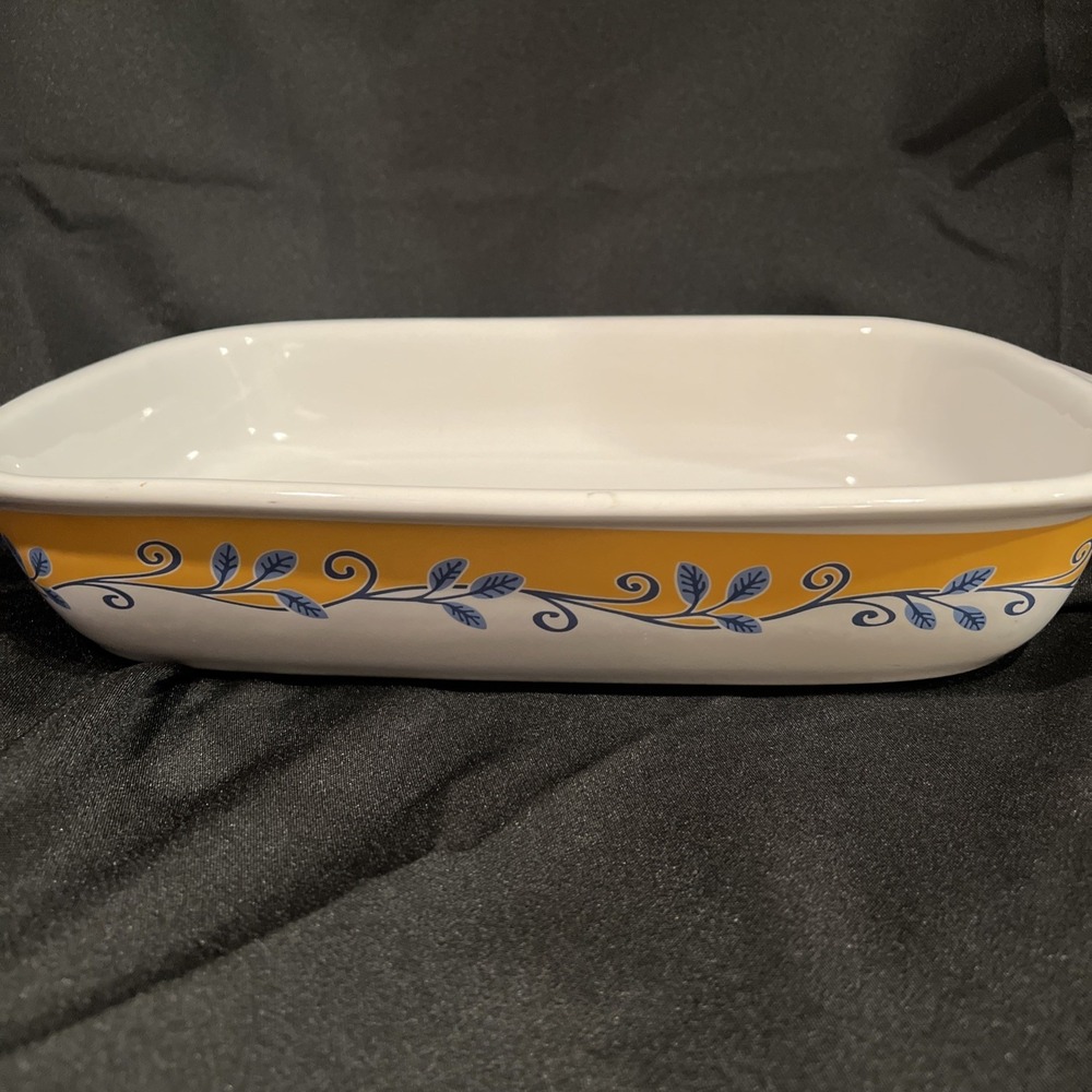 Vtg‎ Corelle Coordinates Casa Flora Stoneware Baking Lasagna Pan Roaster 9"x13"